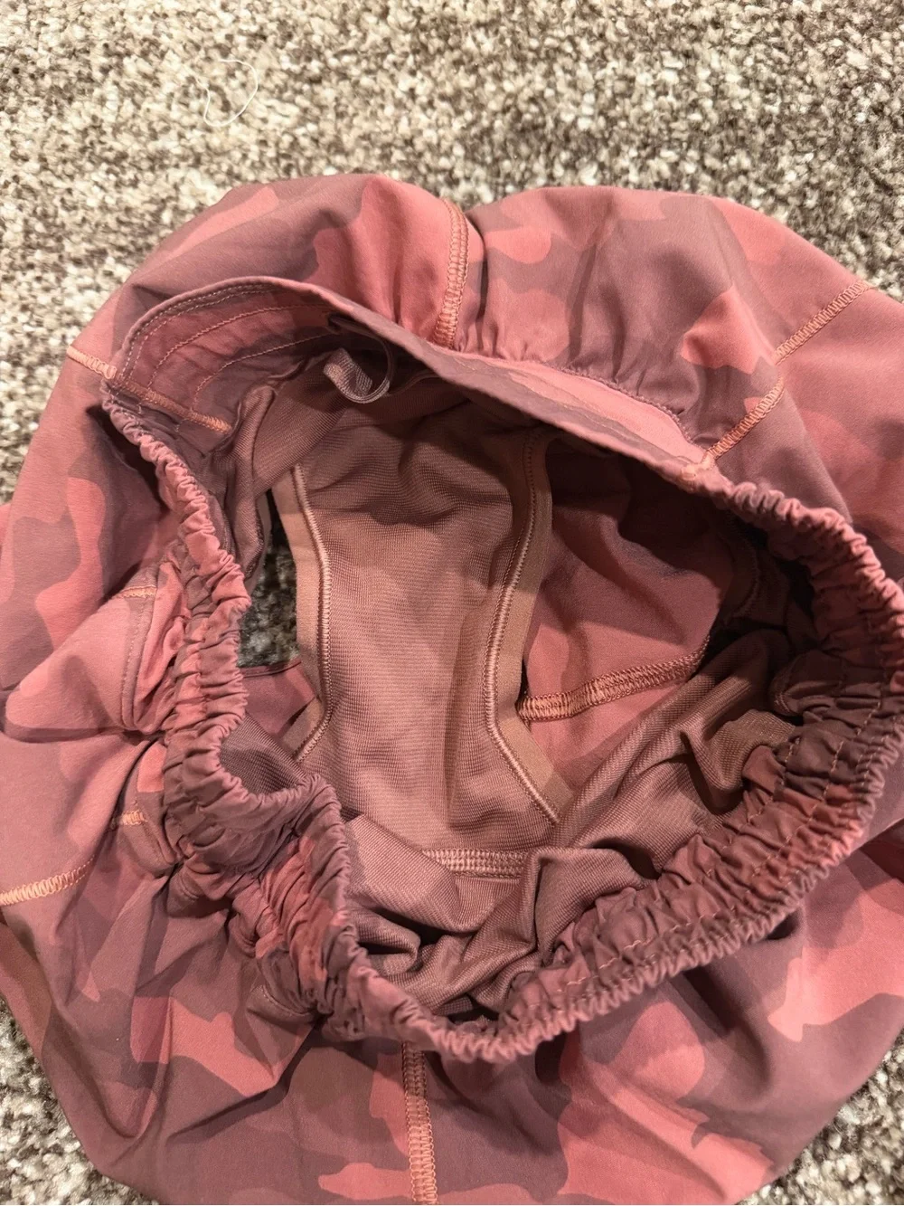 lululemon athletica Mauve Pink Camo Run Shorts